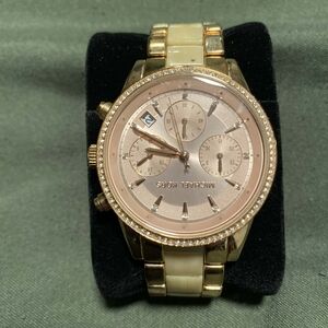 Michael Kors Gold and Cream Chronograph Watch